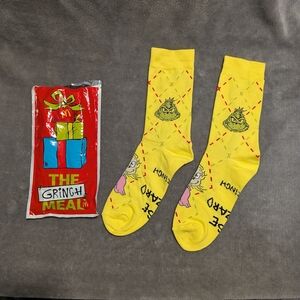 McDonald's Grinch Yellow Adult Happy Meal Socks